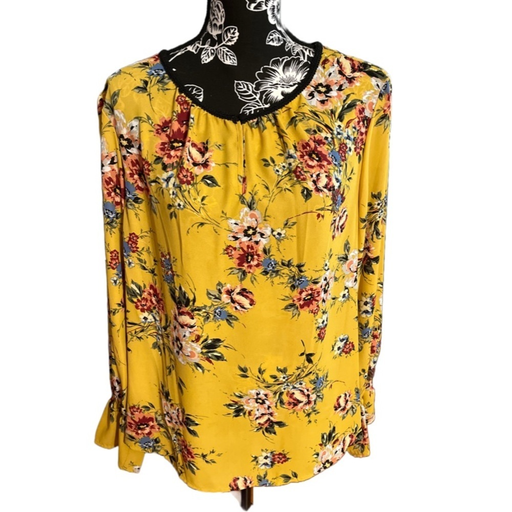 Zac & Rachel Floral Blouse Size XL